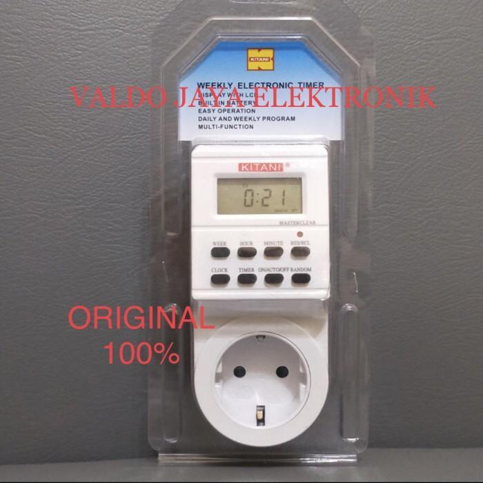 Promo Terlaris Timer Kitani Digital + Stop Kontak Timer Listrik Digital Kitani 24 Jam
