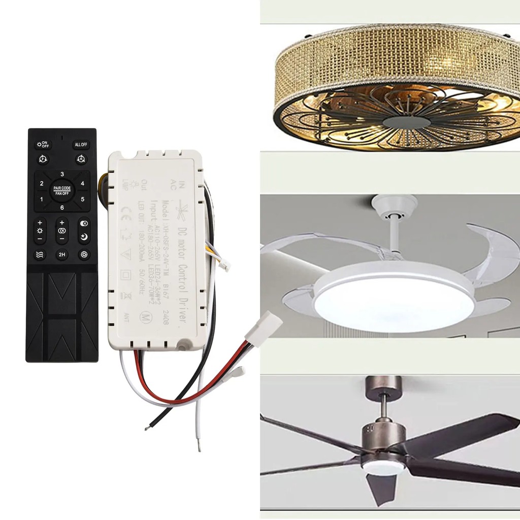 Ceiling Fan Light Remote Control Dimmable Controller Driver Remote Replacement For DC Ceiling Fan