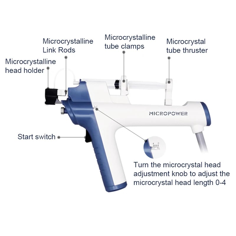 Professional Vanadium Titanium RF Mesotherapy Gun Microcrystalline Mesogun Painless Skin Injection