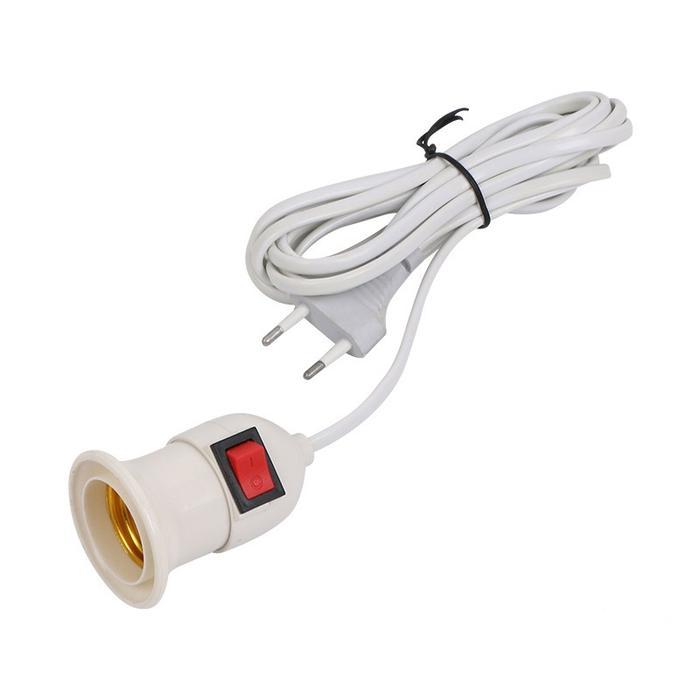 Fitting Kabel Murah Plus Saklar Socket Strip Lampu 220v Fitting Saklar + Kabel 3M-5M/ Fitting Lampu