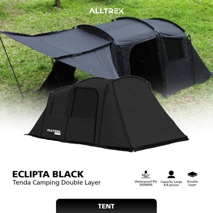 Consina Hike - Tenda Camping Eclipta Black 4P Double Layer Waterproof Tent