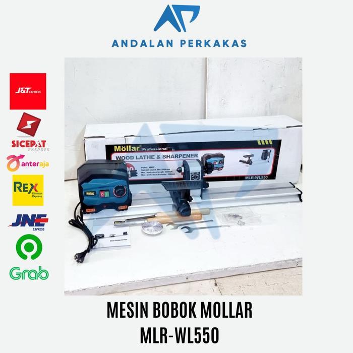MOLLAR WL550 MESIN BUBUT KAYU MINI WOOD LATHE & SHARPENER 60CM PROMO TERMURAH