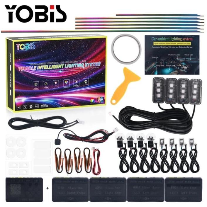 Paket Ambient Light Mobil YOBIS 18 in 1 / 6 in 1 plus instalasi pemasangan