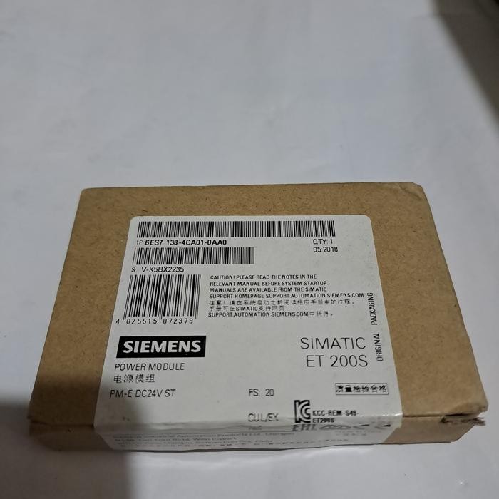 SIEMENS POWER MODULE 6ES7138-4CA01-0AA0