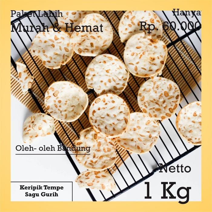 

MAKANAN RINGAN/ KERIPIK TEMPE SAGU/ 1KG/ CEMILAN/SNACK/MURAH/OLEH OLEH