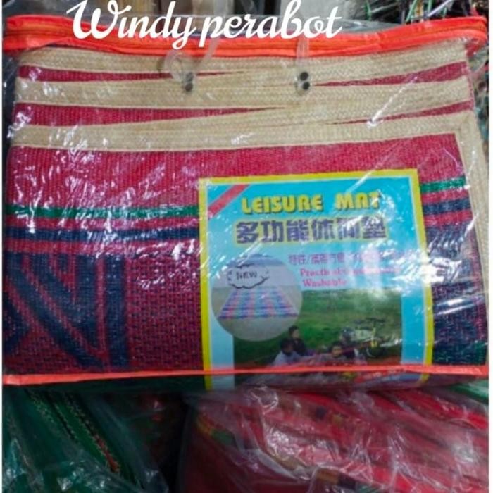tikar plastik lipat merk Leisure mat bahan plastik ukuran 200x300 mete