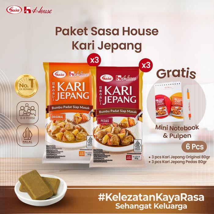 

Stok Baru Paket SASA HOUSE KARI JEPANG Free Mini Notebook & Pulpen