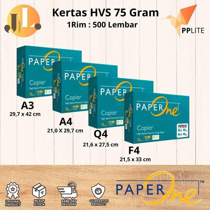 

NEW PRODUK PAPERONE Q4 A4 F4 A3 KERTAS HVS 1 RIM (500 LEMBAR) - 75 GRAM WARUNG ARA67