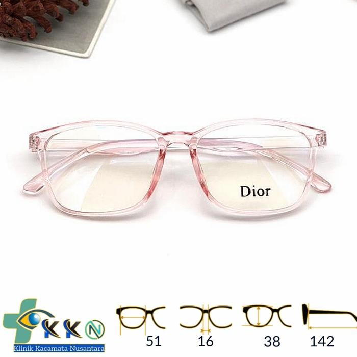 Kacamata Kotak Korea Transparan Lentur Free Lensa Anti Radiasi Minus,