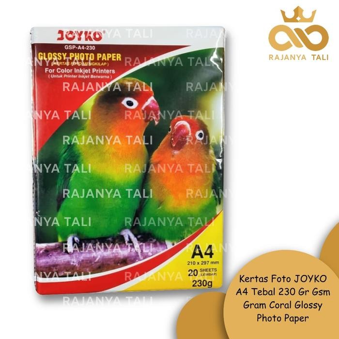 

Pilihan- Kertas Foto Joyko A4 Tebal 230 Gr Gsm Gram Coral Glossy Photo Paper