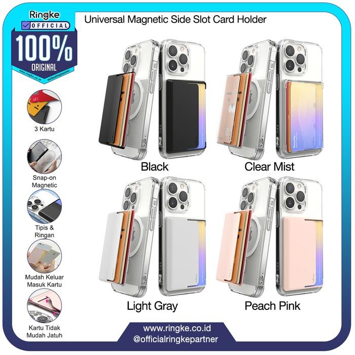 

Ringke Magnetic Card Holder Side Slot Tempat Taruh 3 Kartu Anti Crack