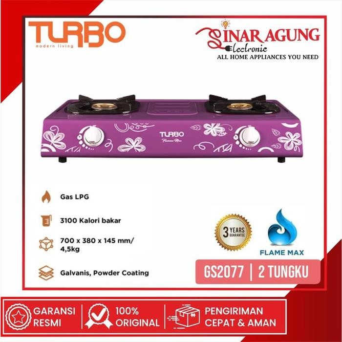 Pilihan- Turbo Kompor Gas 2 Tungku Gs2077 Gs-2077 Gs 2077 - Ungu