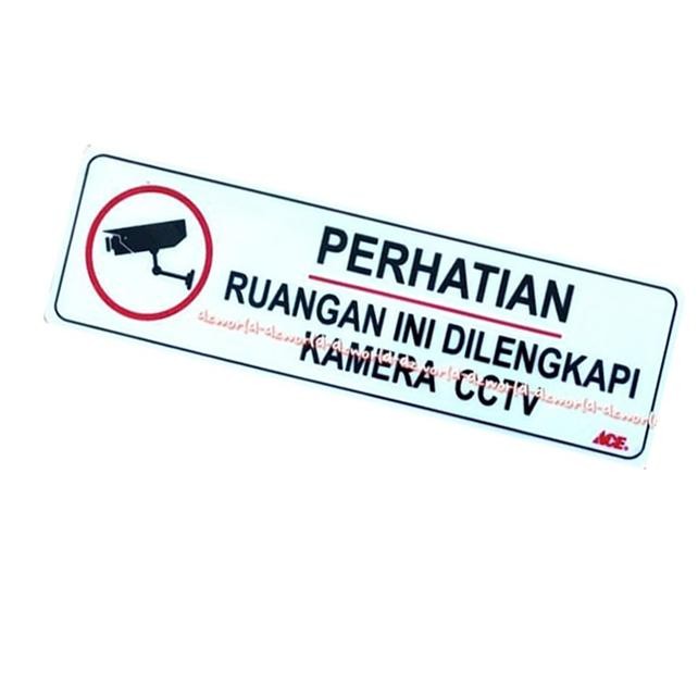 

KRIS SIGN ACRYLIC STIKER RUANGAN INI DILENGKAPI KAMERA CCTV STICKERS BAHAN AKRILIK KAMERA PENGAWAS