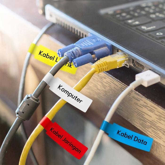 

NIIMBOT B1/B21/B21Pro/B31 Kertas Label Kabel dan Kawat Komunikasi Kabel Jaringan Label P-tipe Stiker