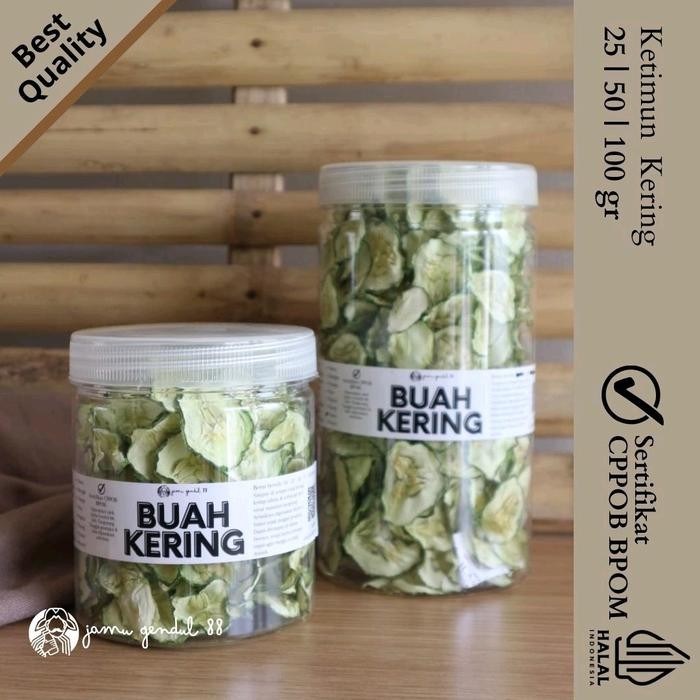 

Pilihan- Ketimun Iris Kering - Dried Cucumber - Buah Kering By Jamu Gendul 88