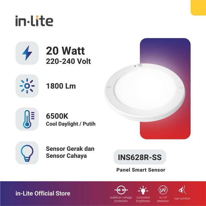 in-Lite LED Lampu Plafon Panel Sensor Cahaya dan Sensor Gerak