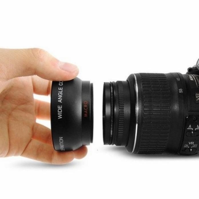 Lensa Ultra Wide Conventer Lens Dslr For Canon 58Mm 0 45X