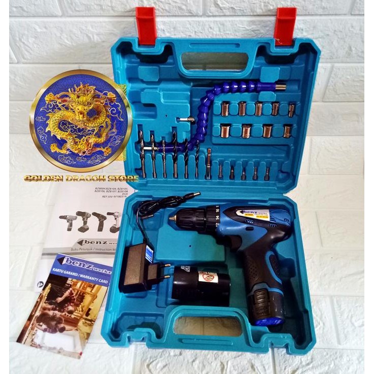 Benz Bor Baterai / Bor Cas / Cordless Drill 10Mm 12V Bz-8004