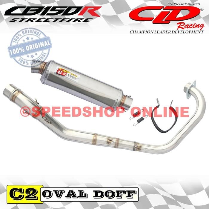 knalpot cld honda cb150r original type c2 oval doff [mutu terbaik]