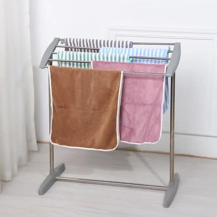 Lion Star House - Shenar Jemuran Handuk Berdiri / Jemuran Handuk Pakainan Stainless Anti Karat / Rak