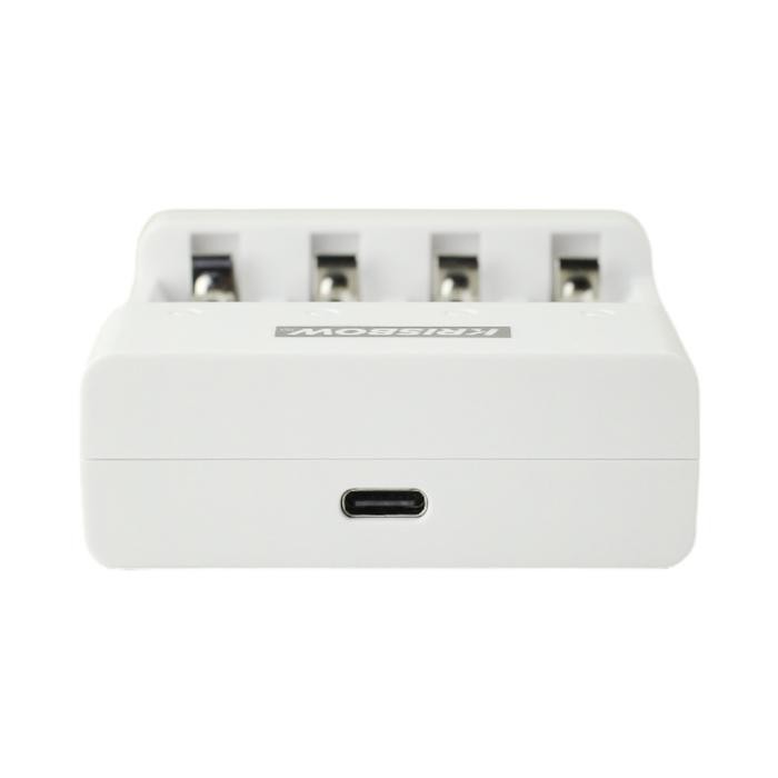 Pilihan- Azko Krisbow Charger Baterai 4 Slot Aa/Aaa Fast Charging Casan Batre Isi Ulang