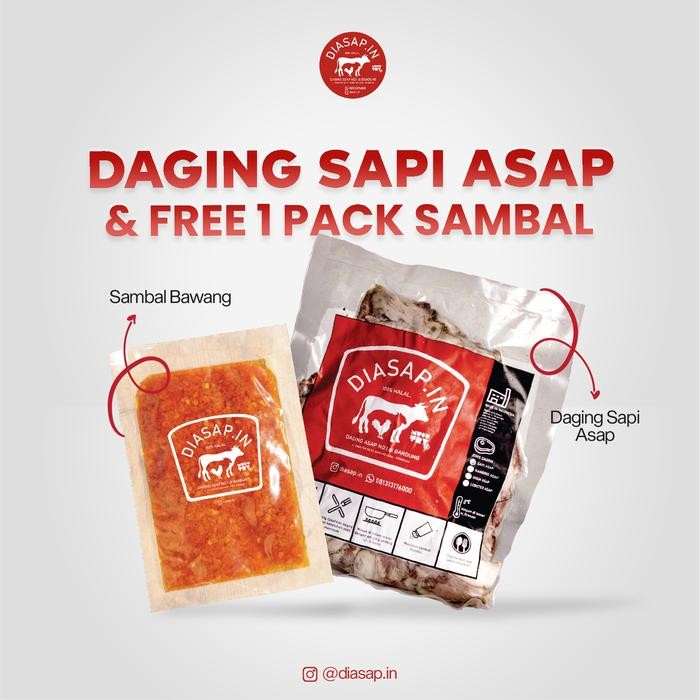 

Pilihan- Sei Sapi Bundle 500Gr Diasapin Daging Asap Sapi Plus Sambal Bawang