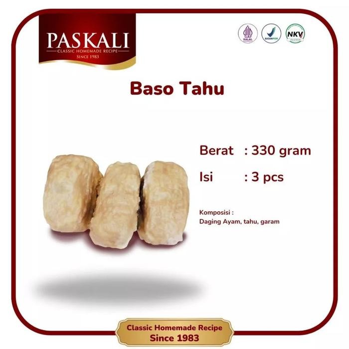 

Pilihan- Baso Tahu Paskali 330 Gram Isi 3 Pcs