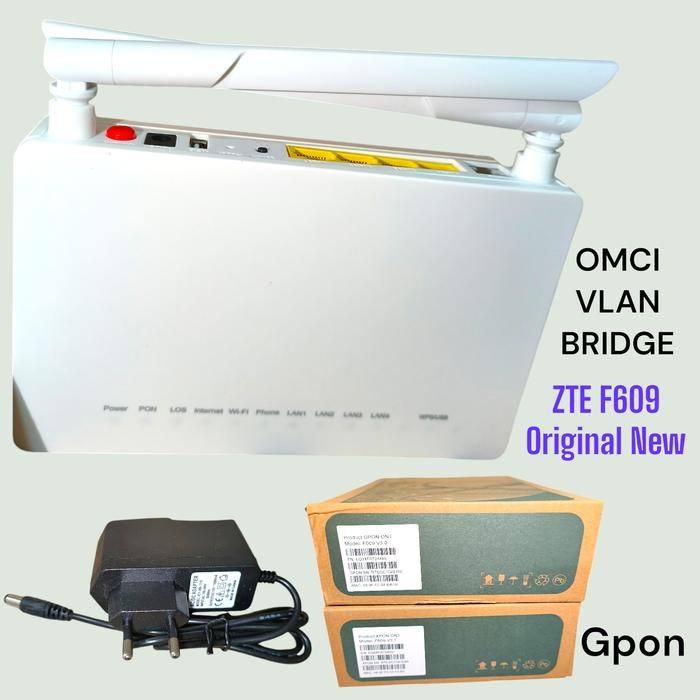 Pilihan- Modem Ont Zte F609 V3 New Gpon Original Omci Bridge Vlan Support Semua Olt Onu