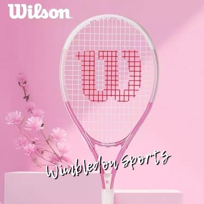 Terbaik Raket Tenis Wilson Burn 113 Pink / Raket Wilson Burn Pink / Raket Tenis Pemula Wanita 100%