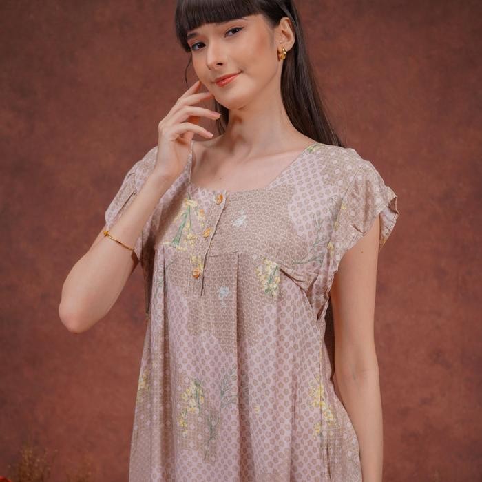 Oriana Homewear Midi Dress Daster Pendek Busui Malvia Sizing Collection