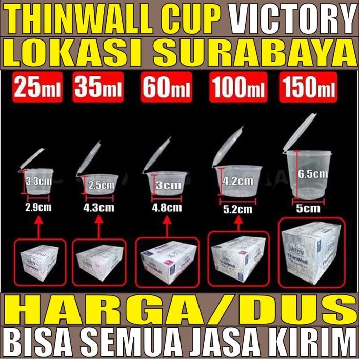 

Thinwall Cup Rapat 25ml 35ml 60ml 100ml 150ml Dus Bulat Cup Sambel n Cup Puding Plastik JsKrm SBY