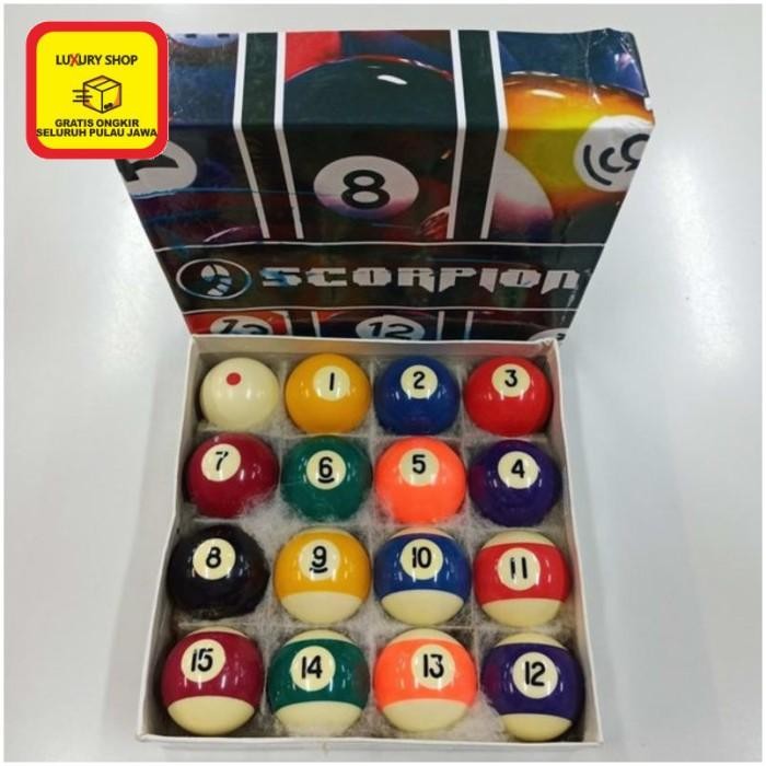 Bisa E-Faktur Luxury - Bola Billiard 1 Set Merk Scorpion Gaco Bilyard Biliard