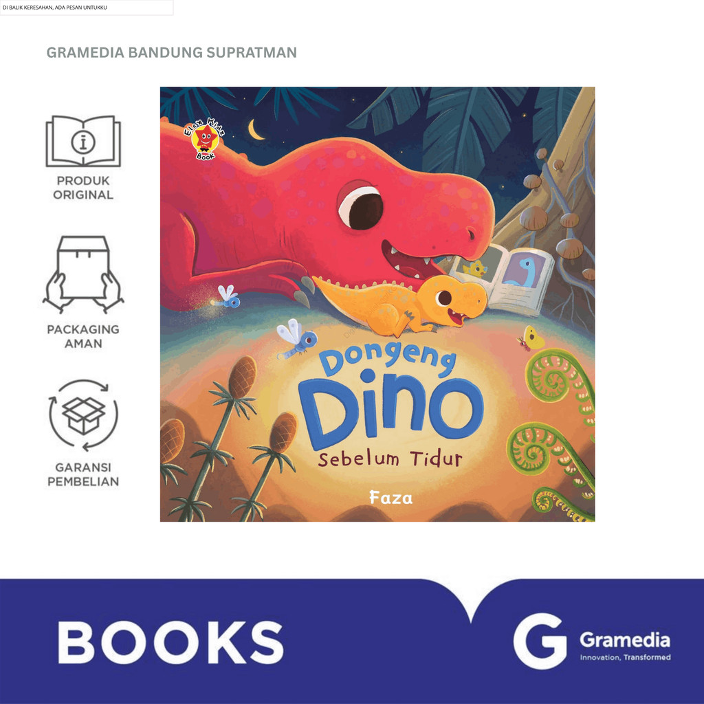 Gramedia Bandung Supratman | DONGENG DINO SEBELUM TIDUR | Buku Belajar Anak | Buku Anak Original Gra