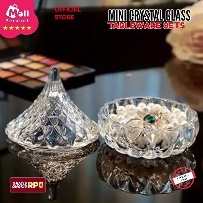 Mall Perabot Toples Box Kristal Crystal Candy Jar Glassware Toples Kaca Mini Cocok Untuk Souvenir