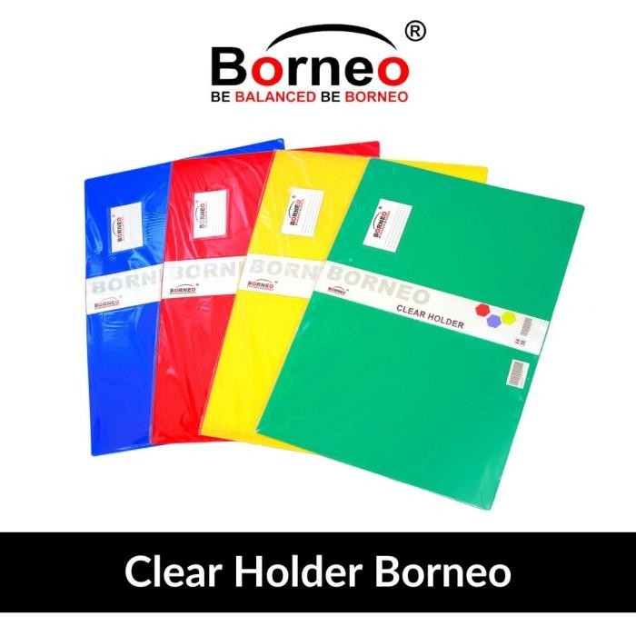 

OJ Borneo Clear Holder Folio - 20 Lembar, Biru Hitam Stationery