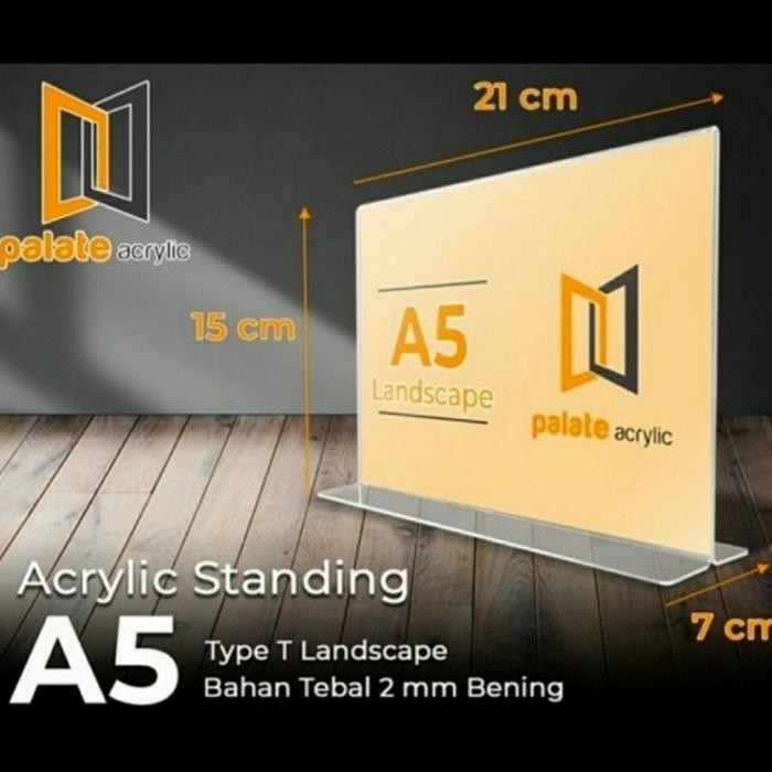 

OJ Acrylic Tent Card A5 T Landscape/ Akrilik Tent Holder/ Tempat Brosur