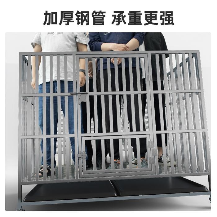 Kandang Anjing Lipat Besar Stenlis M - Model / Kandang Anjing Kucing Jumbo / Kandang Stainless Steel