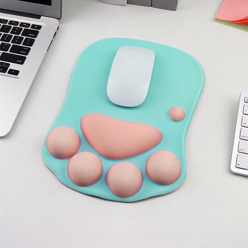 

3D Cartoon Cat Paw Silicone Mouse Pad Non-Slip Waterproof Soft Solid Mouse Pad Cute Cat Paw Wrist