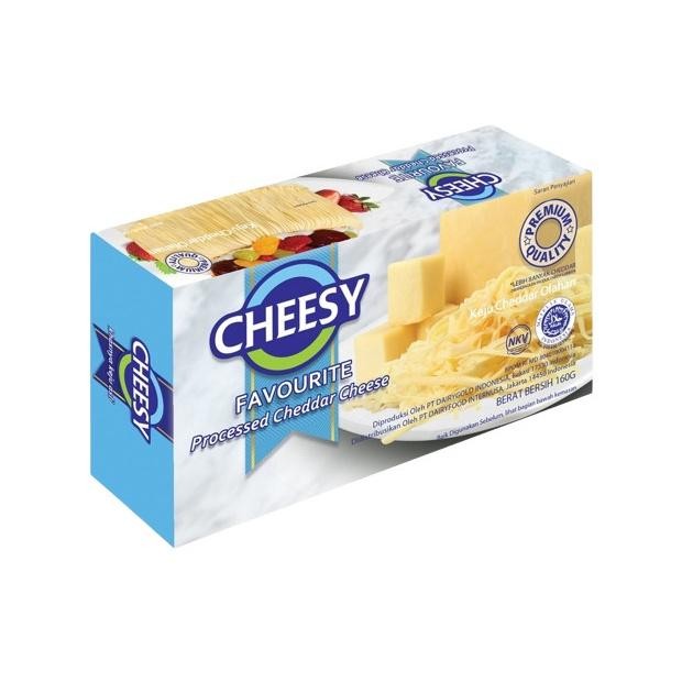 

Stok Baru Cheesy Favourite Processed Cheddar Cheese Keju Cheddar Olahan 160gr