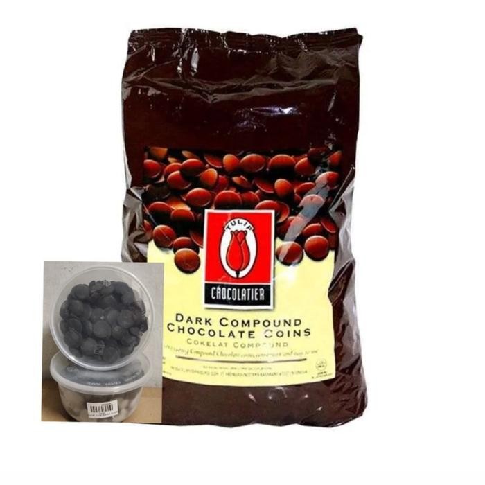 

Stok Baru TULIP COIN DARK COMPOUND ECER 250GR, COKLAT DARK BENTUK COIN