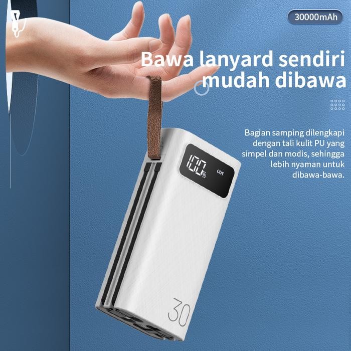 Acmic Techlife - Powerbank 30000Mah Basike Asli Lampu Sorot Bandwidth