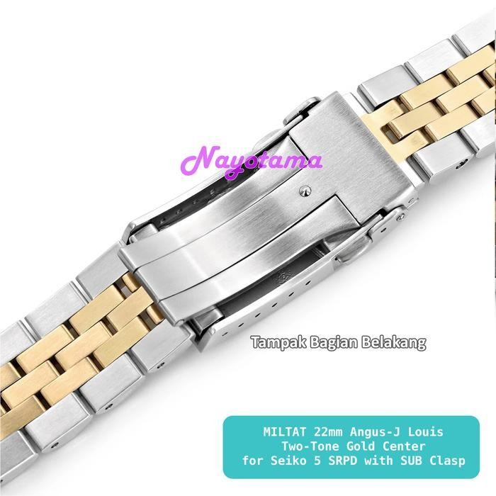 22Mm Miltat Angus-J Louis Two-Tone Gold-Center Seiko 5 Srpd Skx007