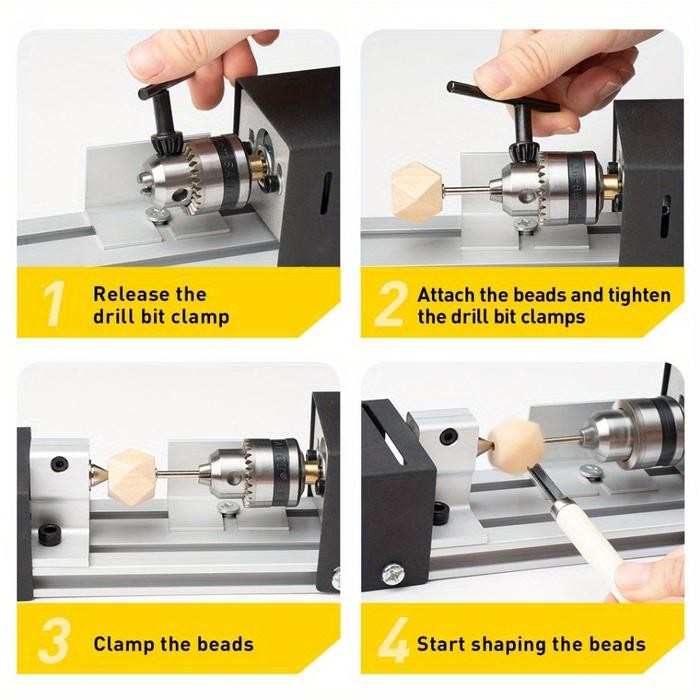 mesin bubut kayu mini-wood working mini beads lathe-kerajinan kayu