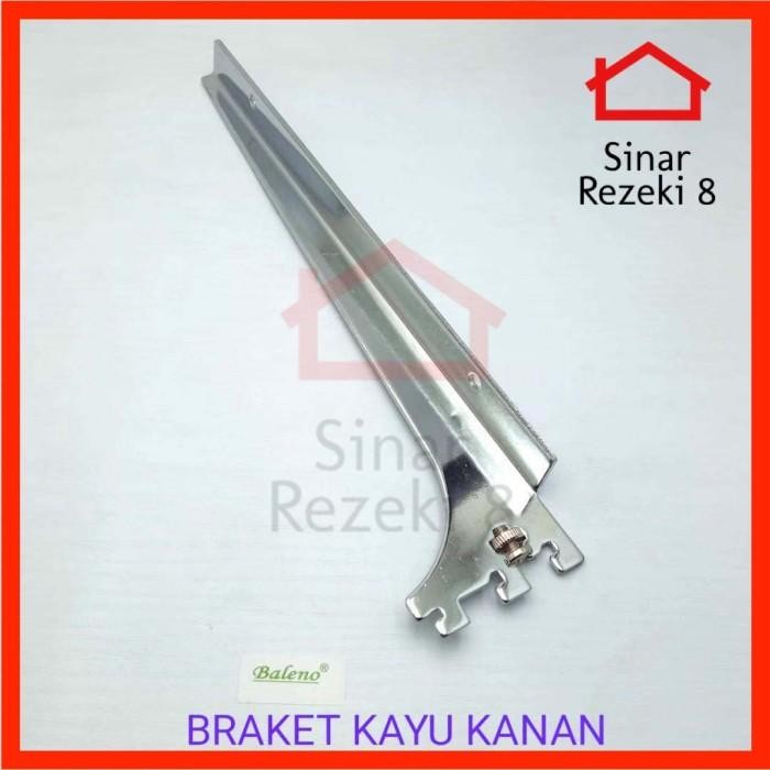Bracket Kayu 35 cm / Triplek Daun Braket Penyangga Rak Display Tiang