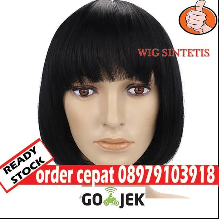 WIG PALSU WIK SINTETIS WIG BOBS RAMBUT PALSU PENDEK anime