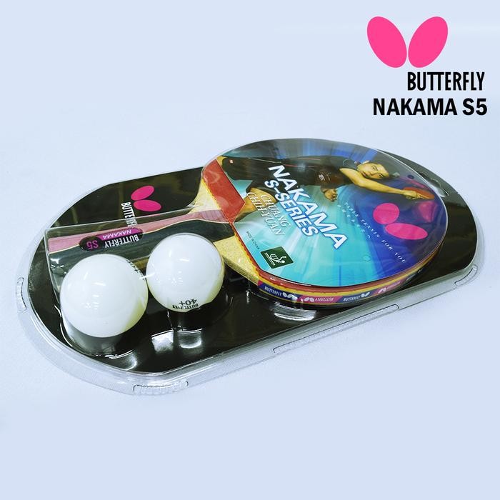 Bet Pingpong Tenis Meja Raket Pingpong Tenis Meja Butterfly Nakama S5 Best Quality Asli 100%
