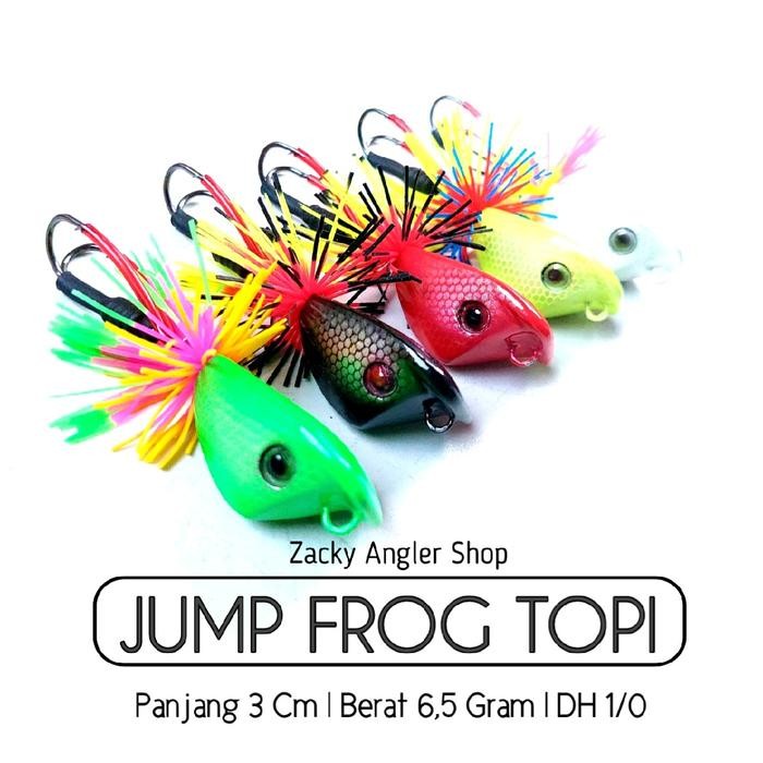 STOK TERBATAS  JUMP FROG TOPI 3 CM RAZ LURE UMPAN CASTING GABUS TERJANGKAU