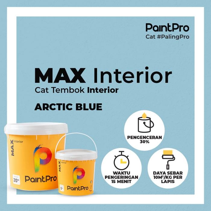 Cat Tembok Interior Murah Berkualitas Anti Lumut Tidak Berbau Rendah VOC PaintPro MAX Interior 20kg