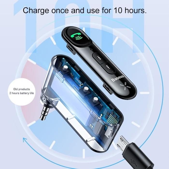 Baseus Qiyin Aux Car Bluetooth 5.0 Receiver