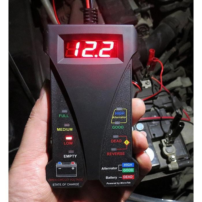 Tester Baterai Aki Mobil Motor / Tester Aki Digital 12V / Alat Tes Aki